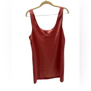 Unique21 satin scoop neck mini dress in Pink Coral Size 12